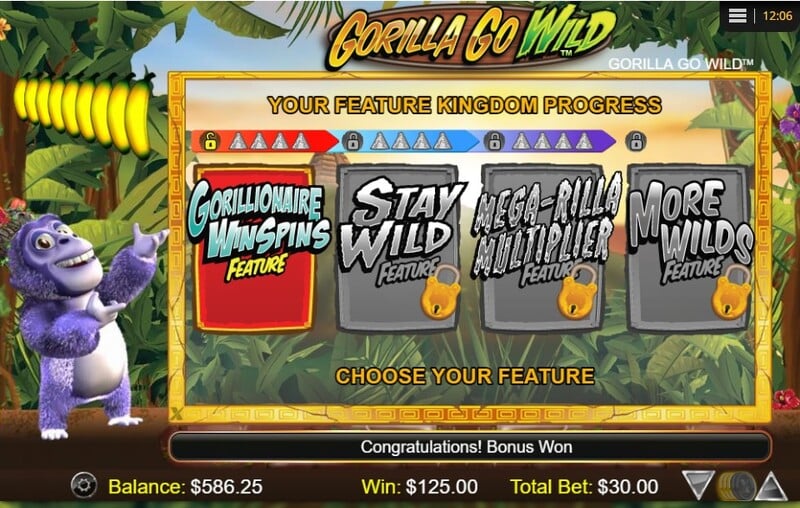 gorilla go wild bonus feature