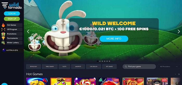Wild-Tornado uvítací bonus news item