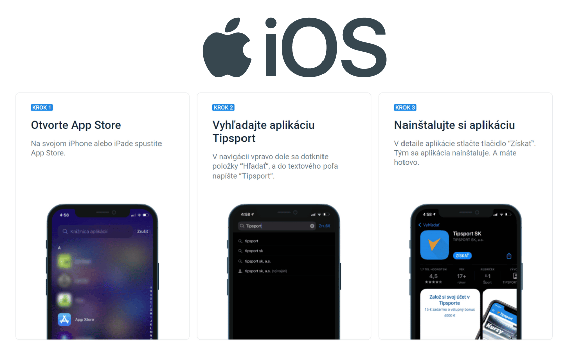 Tipsport Casino IOS - iPhone - návod na inštaláciu Tipsport Casino aplikáciu - Tipsport app install