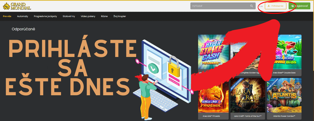 Grand Mondial Casino prihlásenie - online casino prihlásenie - casino rewards prihlásenie