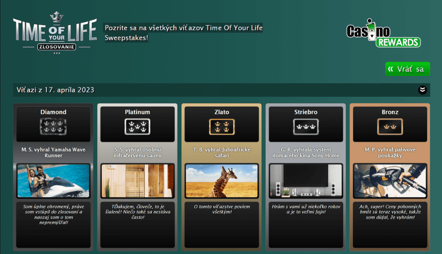 Time of Your Life Sweepstakes