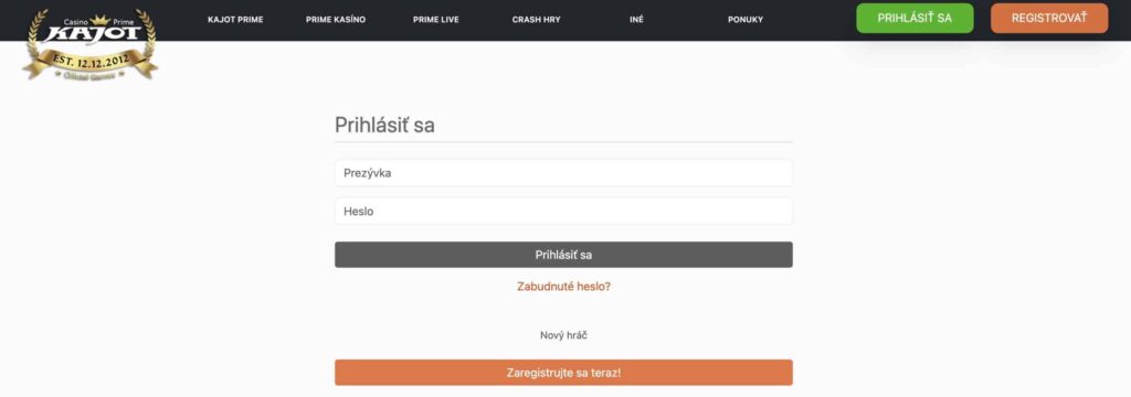 Ako sa Prihlásiť