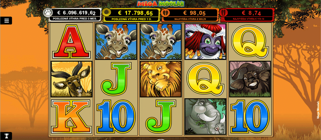 Mega Moolah - Vernostný program Captain Cooks Casino