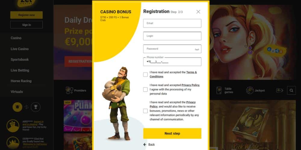 Ako sa Zaregistrovať do Zet Casino?