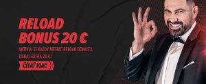 Pre pravidelných hráčov: Reload bonus 20 €
