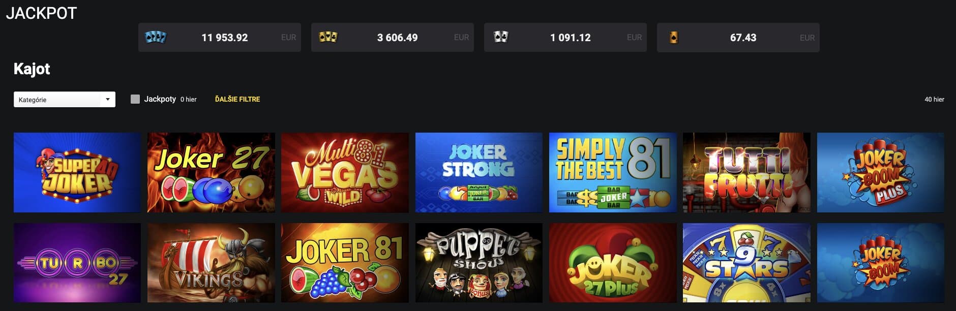 Kajot Hry vo Fortuna Casino