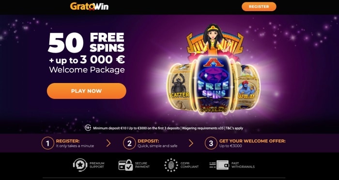 GratoWin Casino Screenshot