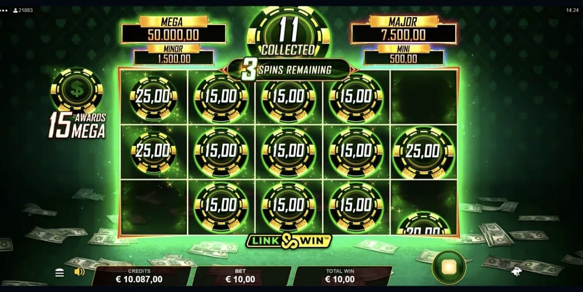 luxusný automat hyper gold link and win