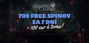 700 Free Spinov Počas Prvých 7 Dní + 100€ k Tomu!