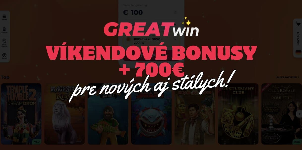 Víkendové Promo Akcie + 700€ a 50 Free Spinov Každý Týždeň!