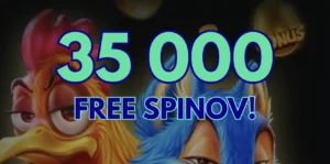 Kotkodákajúca Lotéria – Hra o 35 000 Free Spinov v BetOnRed!