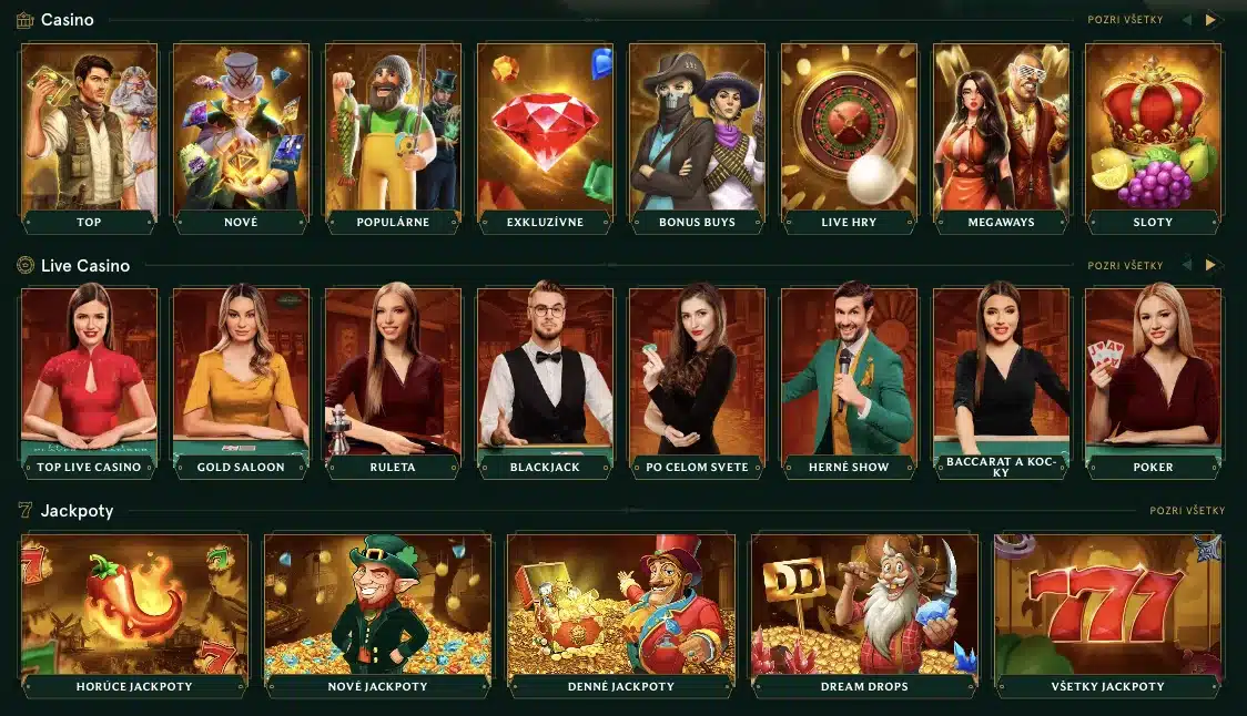 Casinia Casino Hry a Špičkoví Poskytovatelia Softvéru