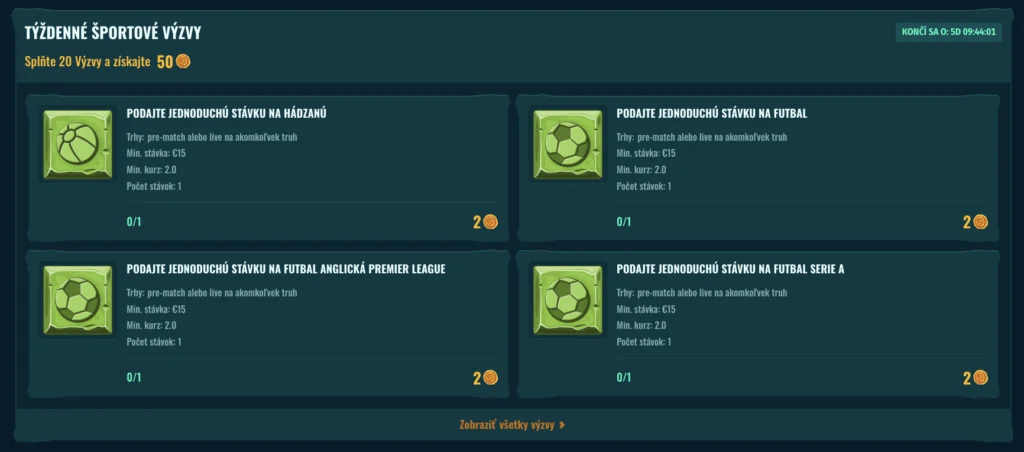 Týždenné športové výzvy v Spinanga - ideálne pre tipérov!
