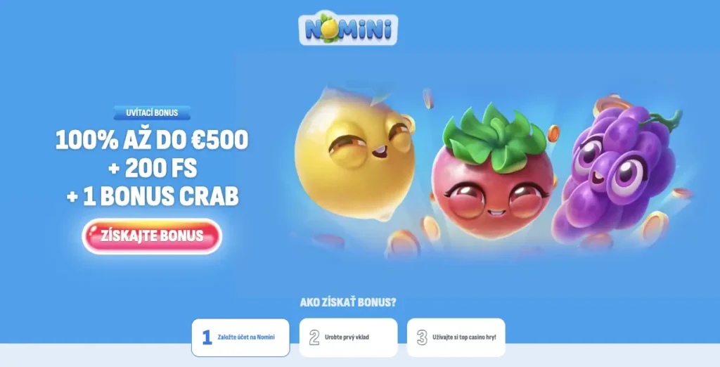jar plná výhier - uvítací bonus v nomini