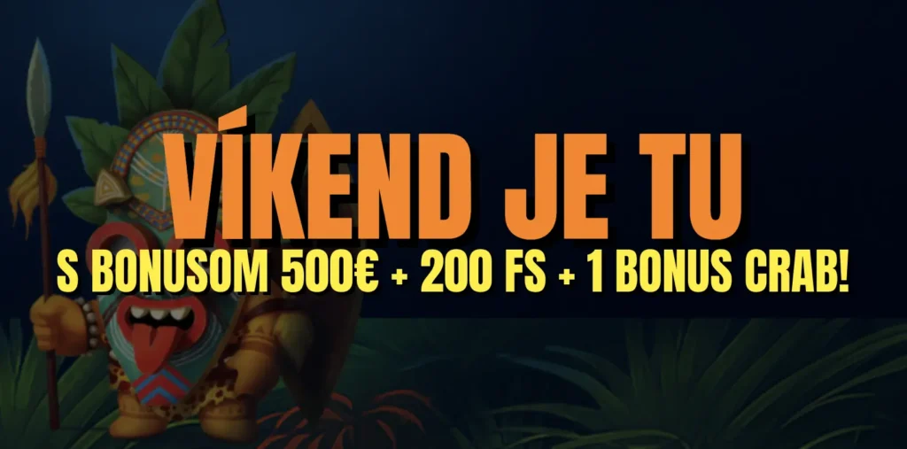 Víkend je tu a spolu s ním aj 500 € bonus, 200 free spinov a 1 Bonus Crab vo Wazamba Casino!