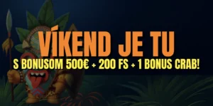 Víkend je tu a spolu s ním aj 500 € bonus, 200 free spinov a 1 Bonus Crab vo Wazamba Casino!