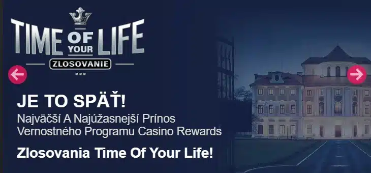 Čo je kasíno lotéria Time of Your Life Sweepstakes?