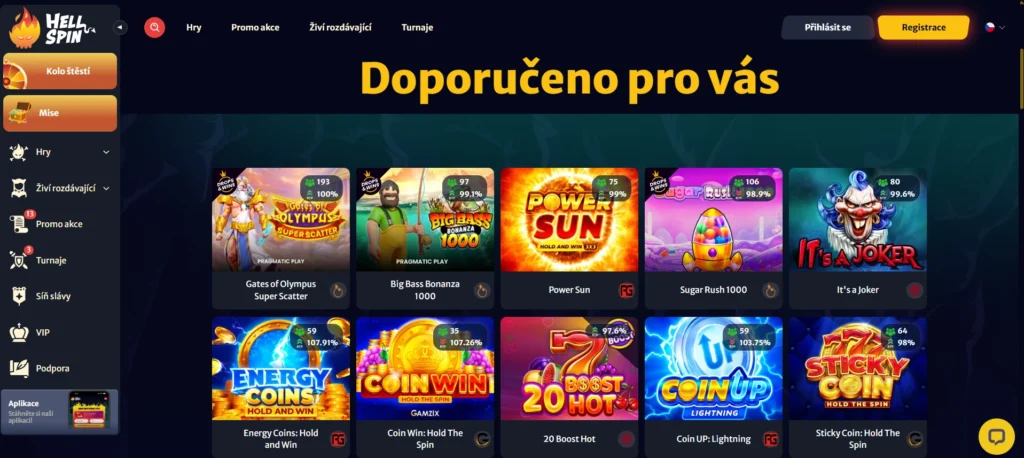 HellSpin bonus na prvý vklad kasíno ponuka hier