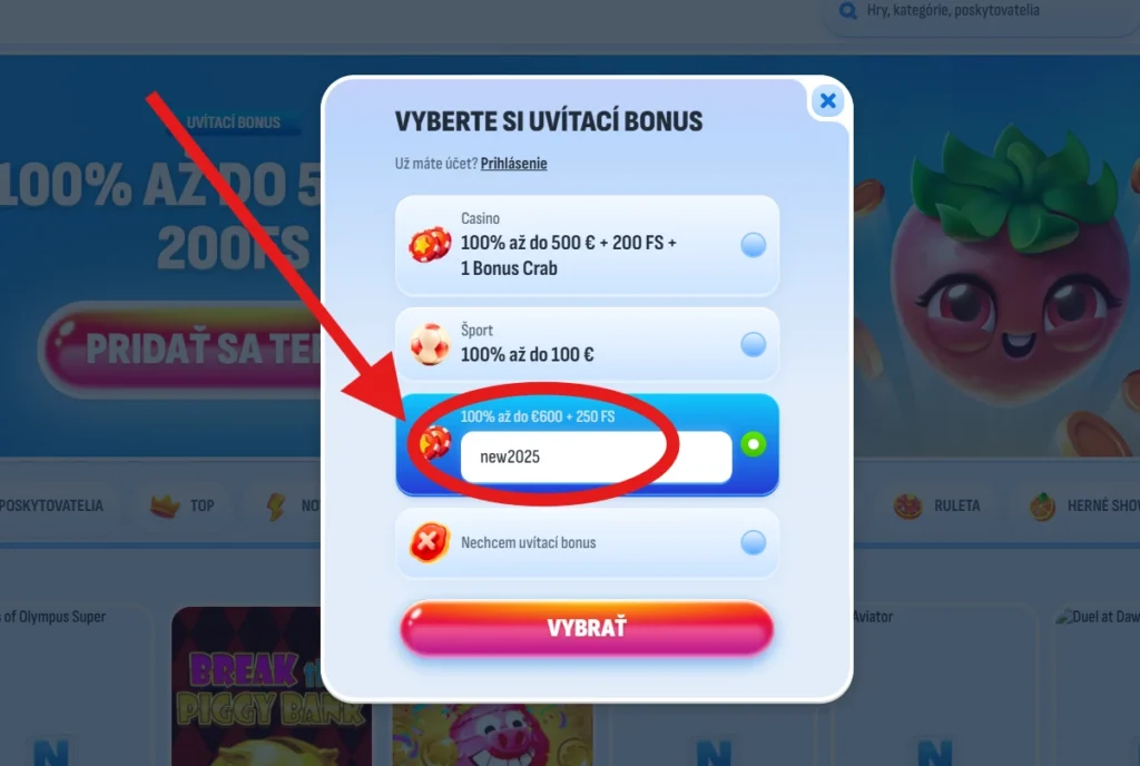 ako aktivovať promo kód new2025