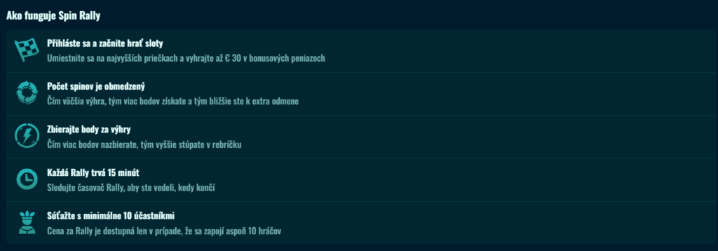 Ako funguje Spin Rally