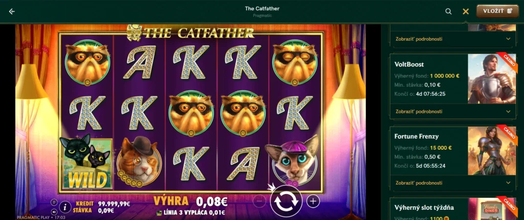 Automaty s najvyšším RTP automat the catfather