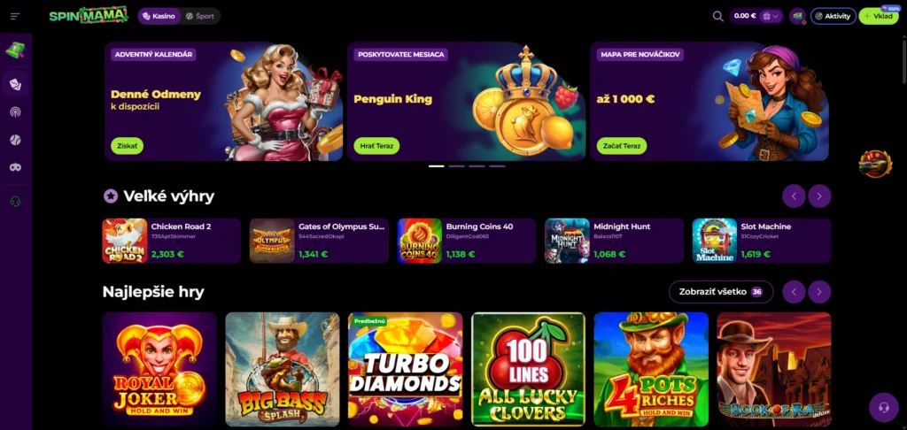 Vianočný kalendár spinmama oreči hrať v tomto kasíne ponuka